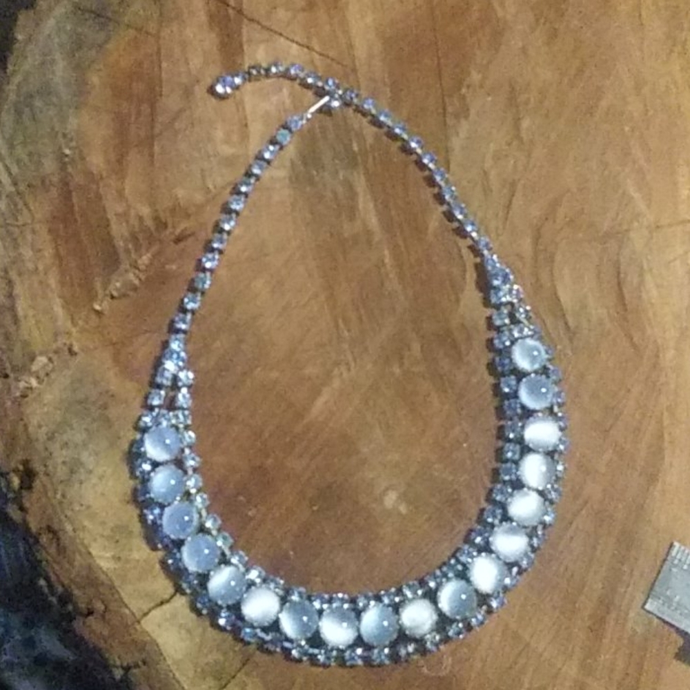 Vintage Australian blue crystal necklace